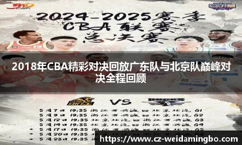 2018年CBA精彩对决回放广东队与北京队巅峰对决全程回顾